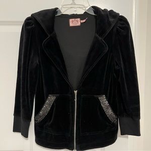 Juicy Couture Black Velour Hoodie